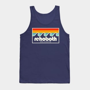 Rehoboth Beach Delaware Vacation Retro Waves Tank Top